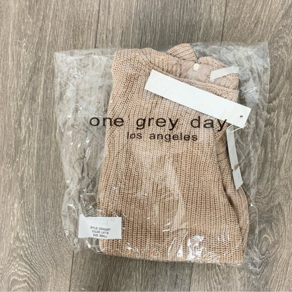 Anthropologie One Grey Day Sleeveless Knit Sweater Tank Top Brown Latte Size XS - Picture 5 of 16